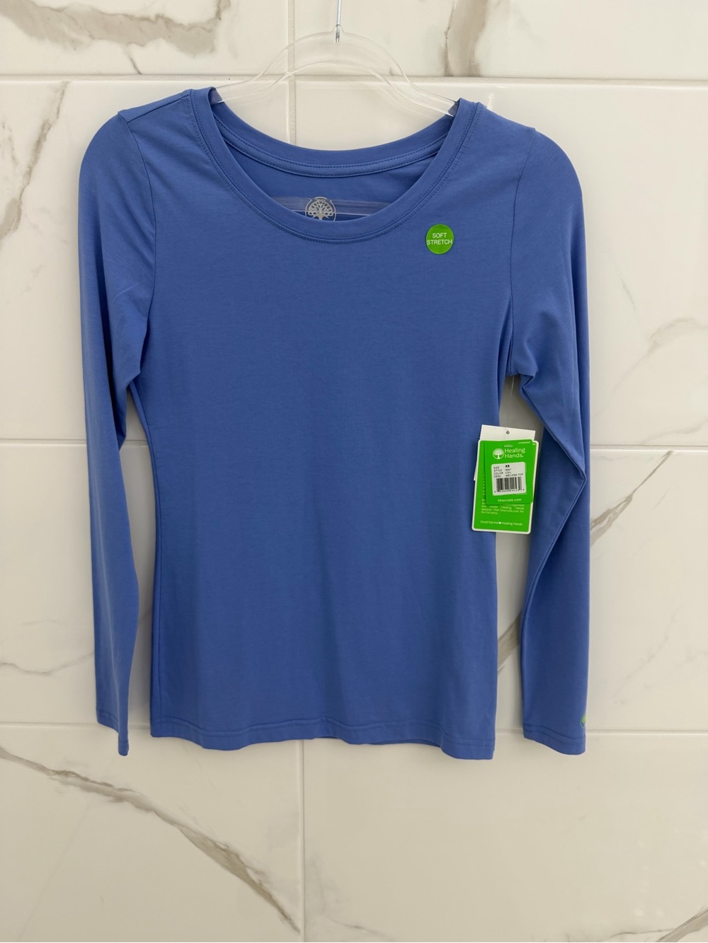 Healing Hands Soft Long-Sleeve Tee - Periwinkle Blue